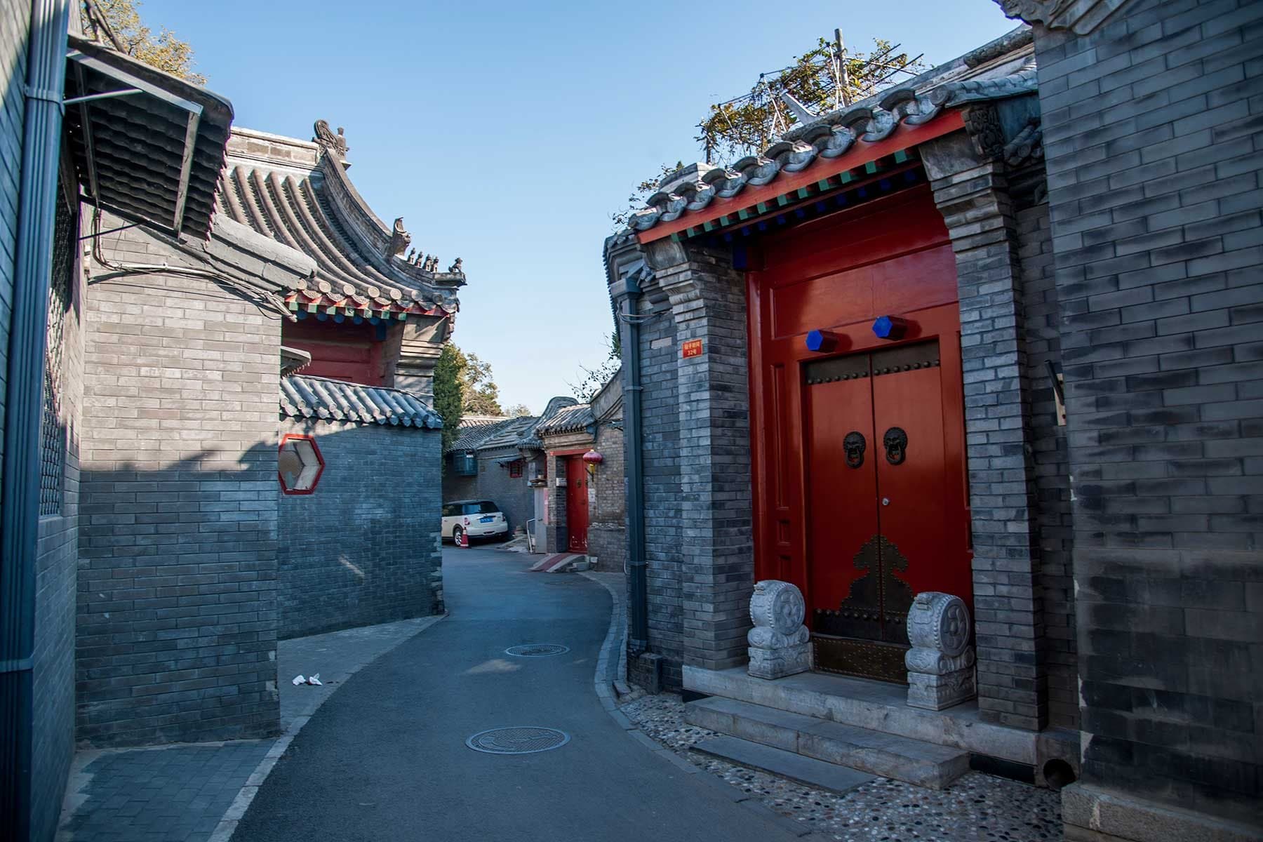 A quiet hutong lane in Beijing